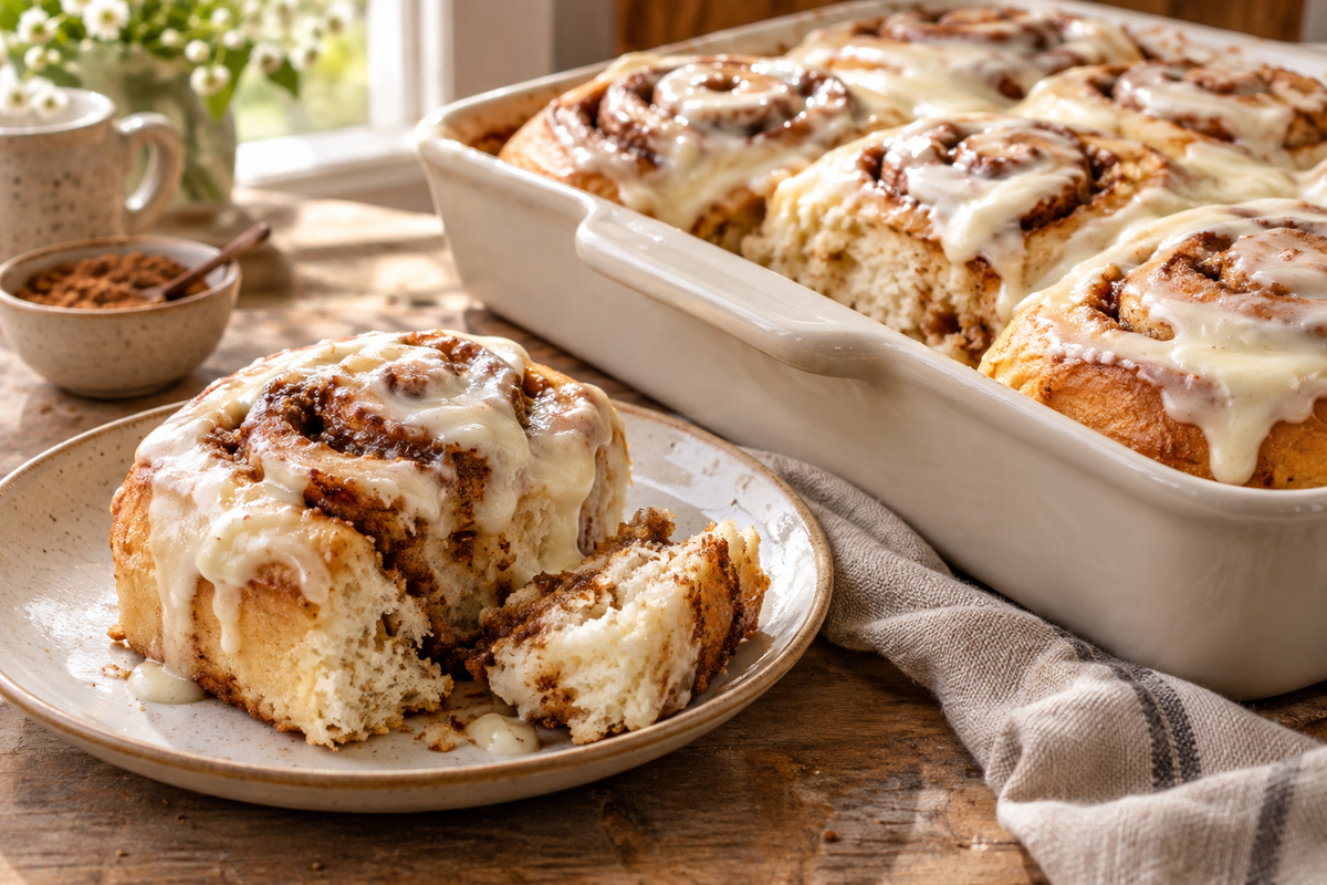 Soft Sourdough Cinnamon Rolls