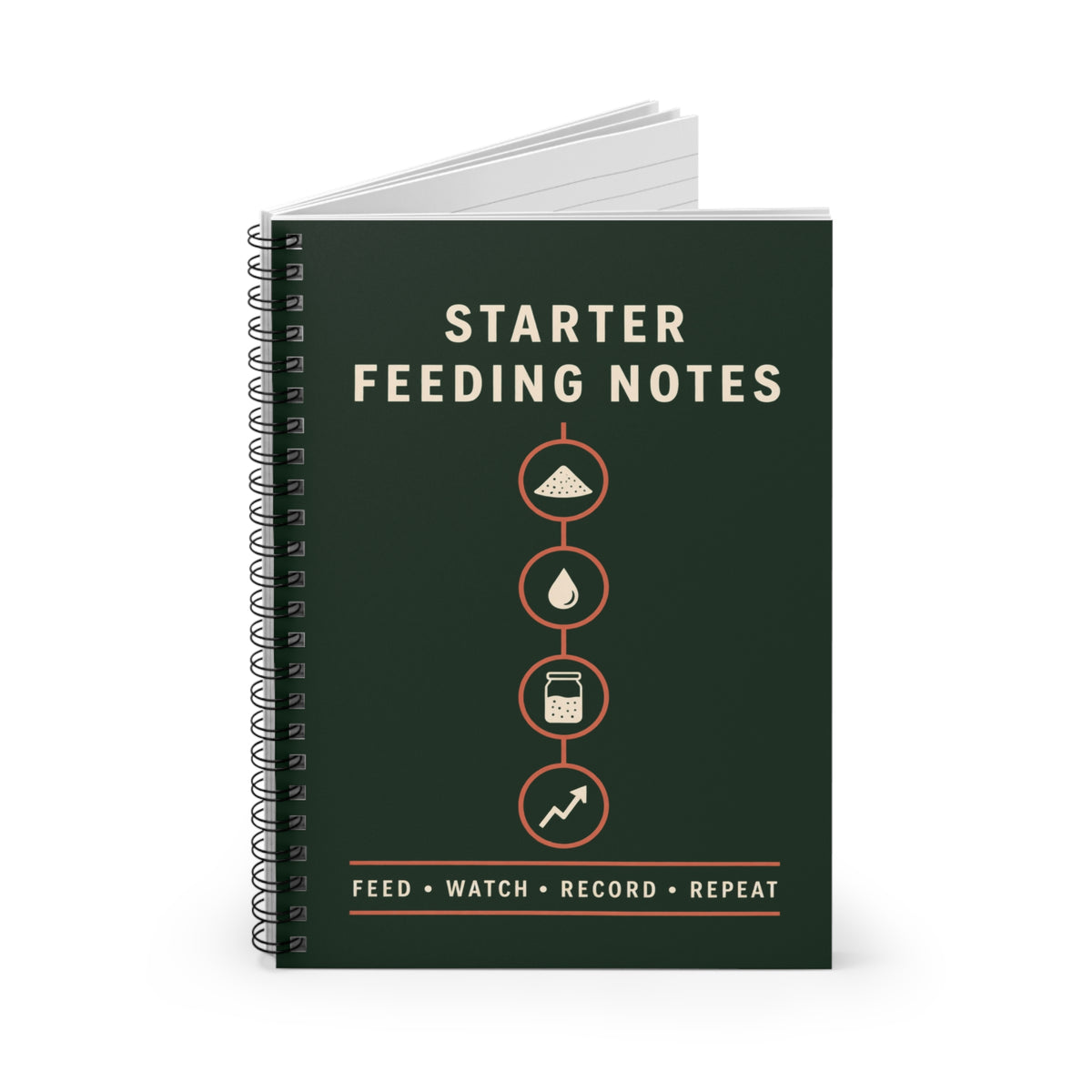 Starter Feeding Notes Spiral Notebook — Baby Feeding Tracker, Feed • Watch • Record • Repeat