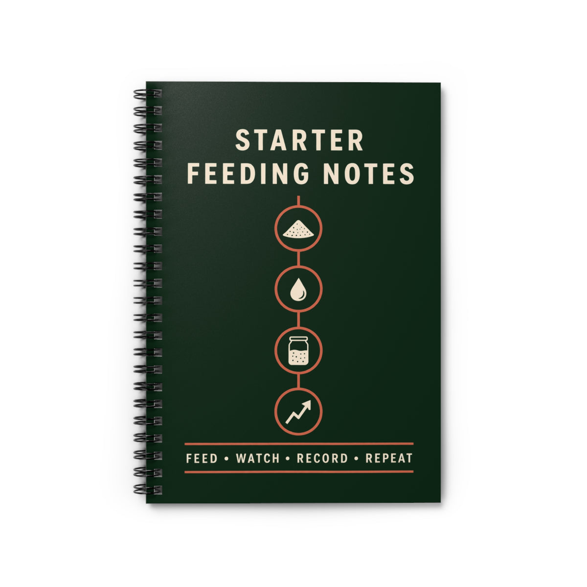 Starter Feeding Notes Spiral Notebook — Baby Feeding Tracker, Feed • Watch • Record • Repeat