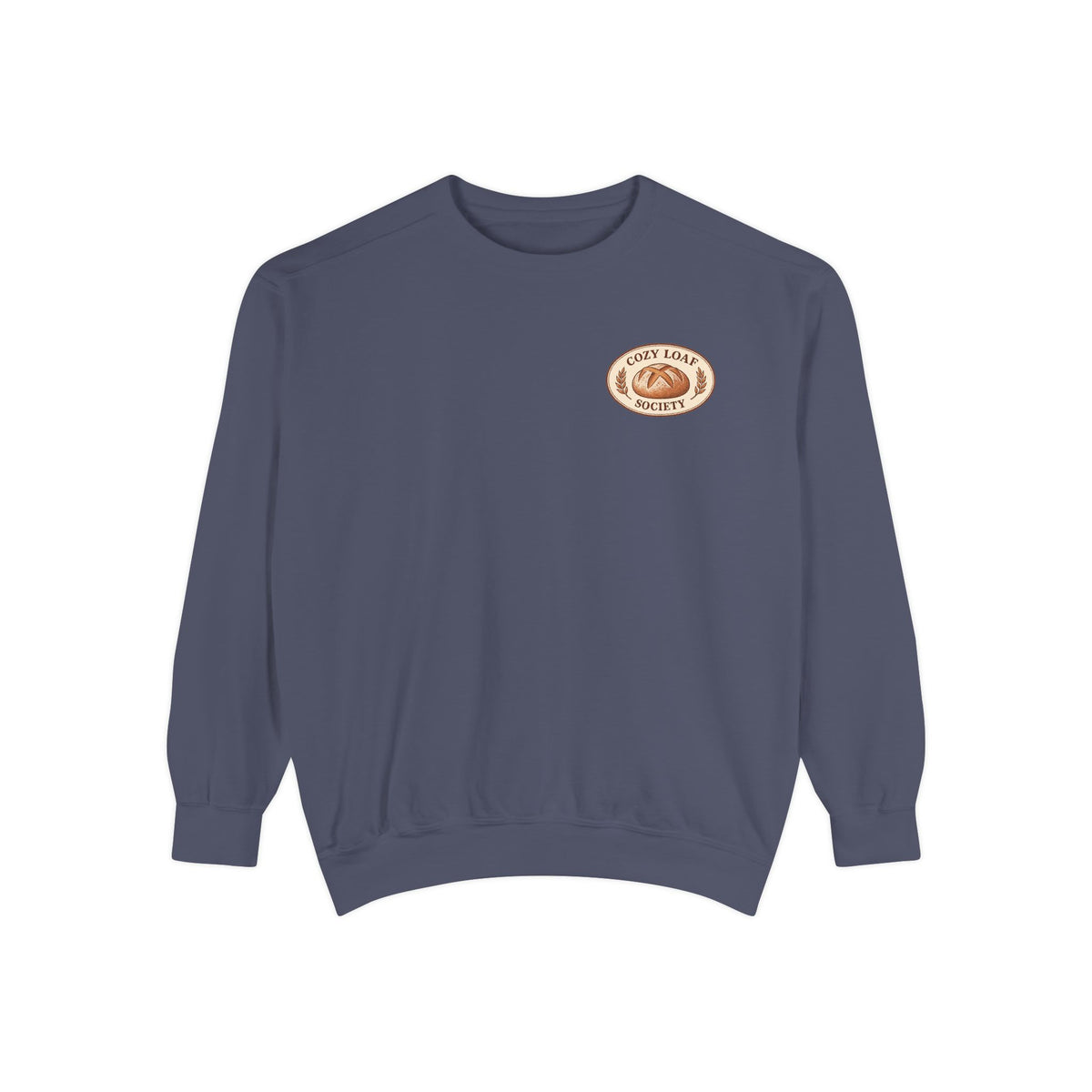 Cozy Pastry Club Sweatshirt — 'Bakery Lover' Croissant Chest Logo