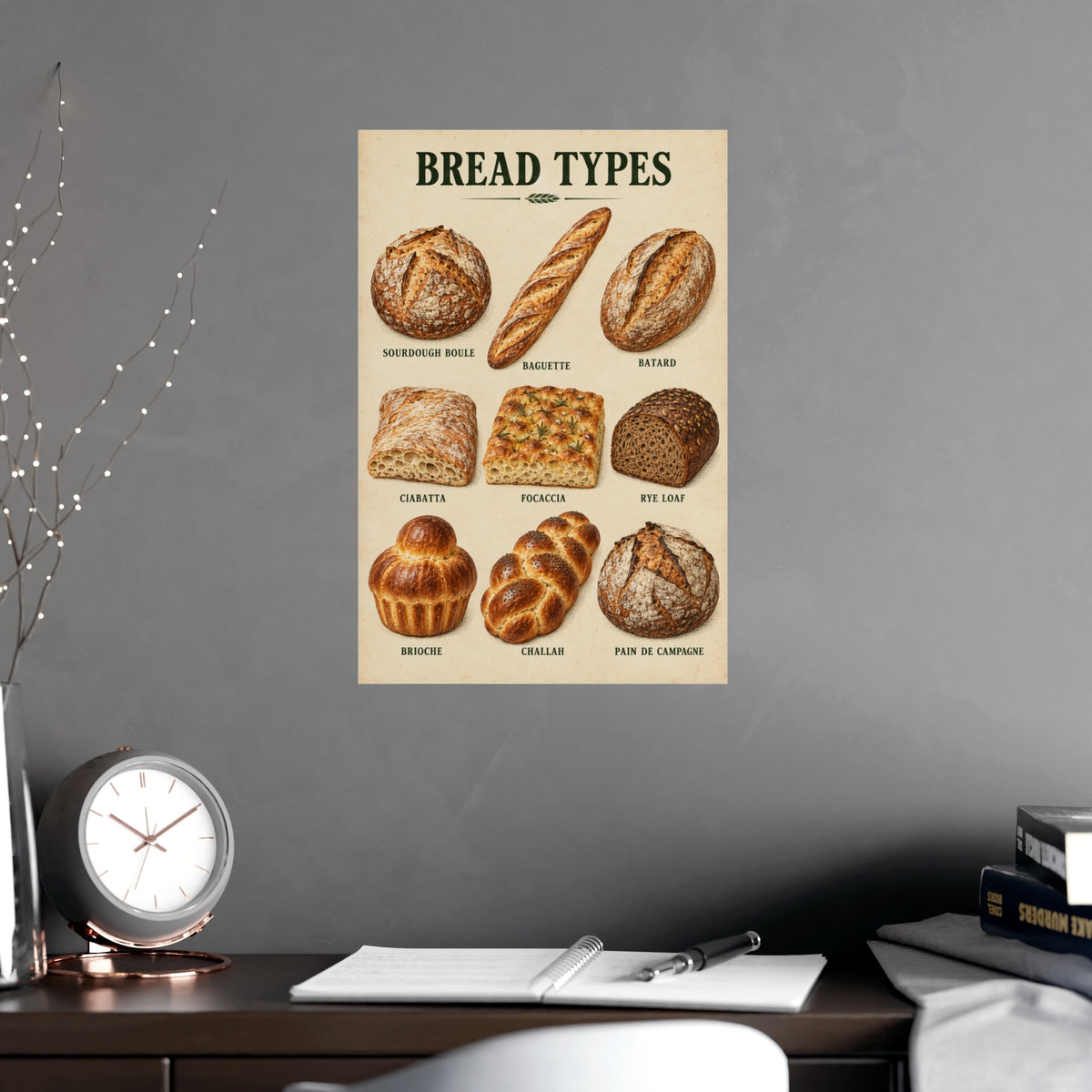 Vintage Bakery Kitchen Wall Art