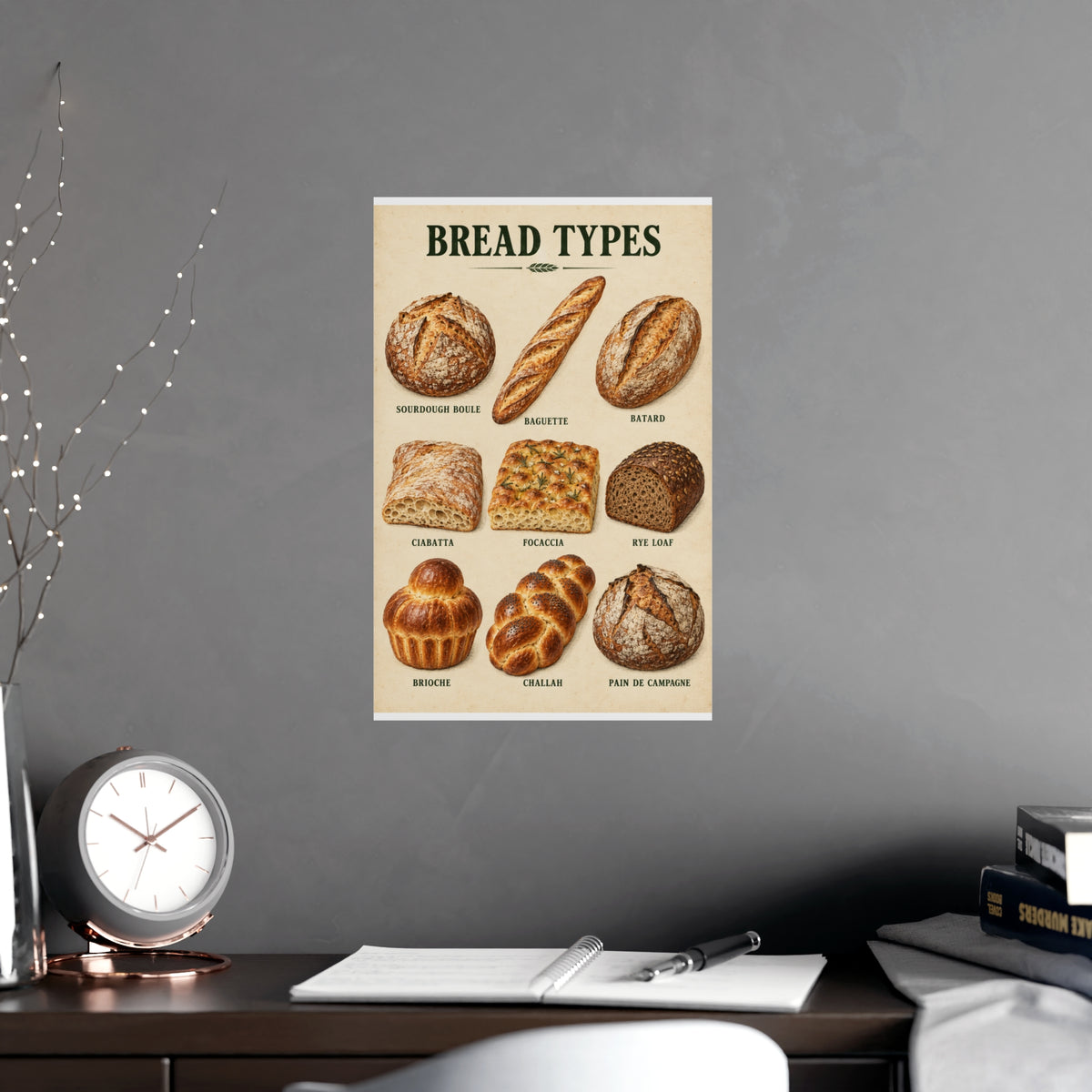Vintage Bakery Kitchen Wall Art