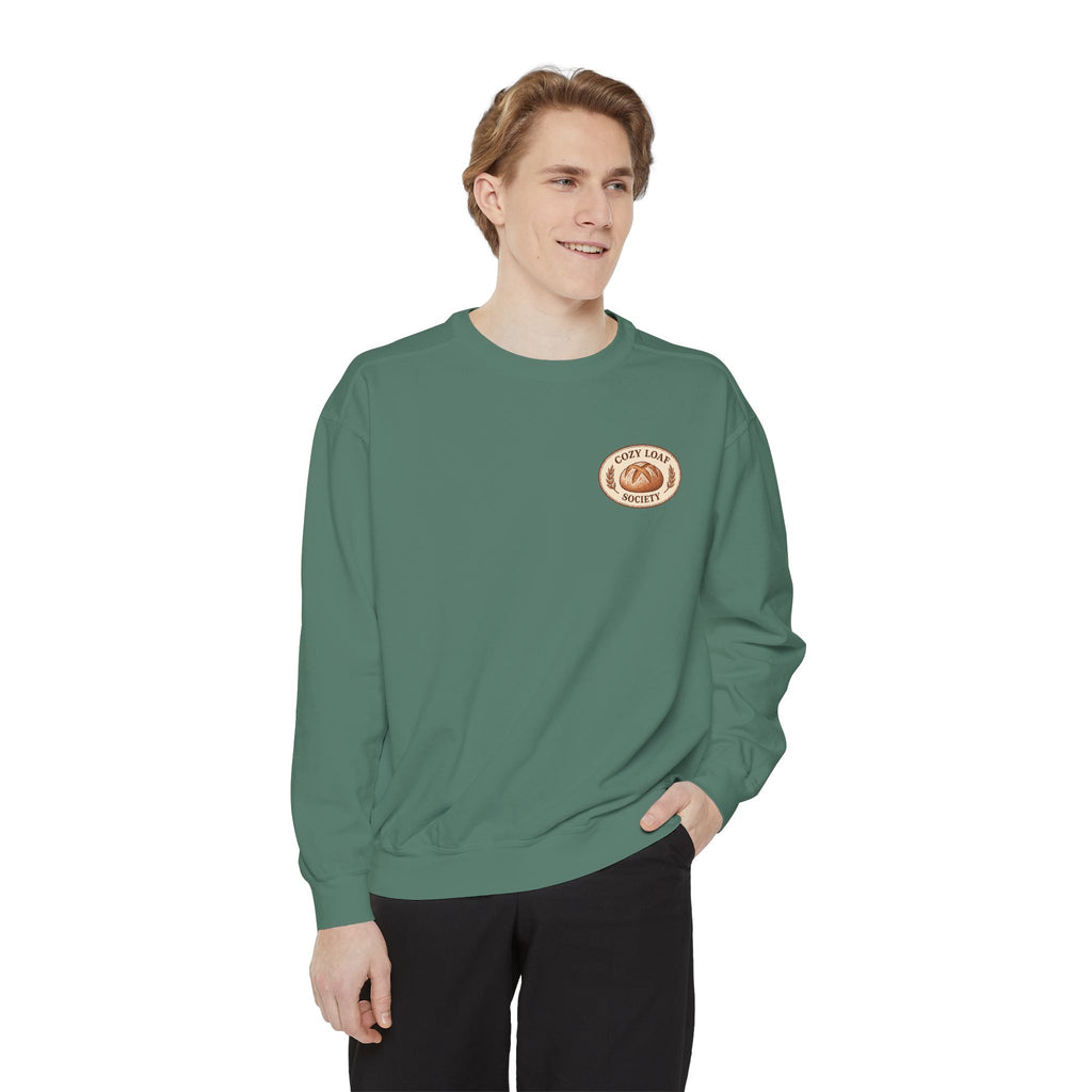 Cozy Pastry Club Sweatshirt — 'Bakery Lover' Croissant Chest Logo