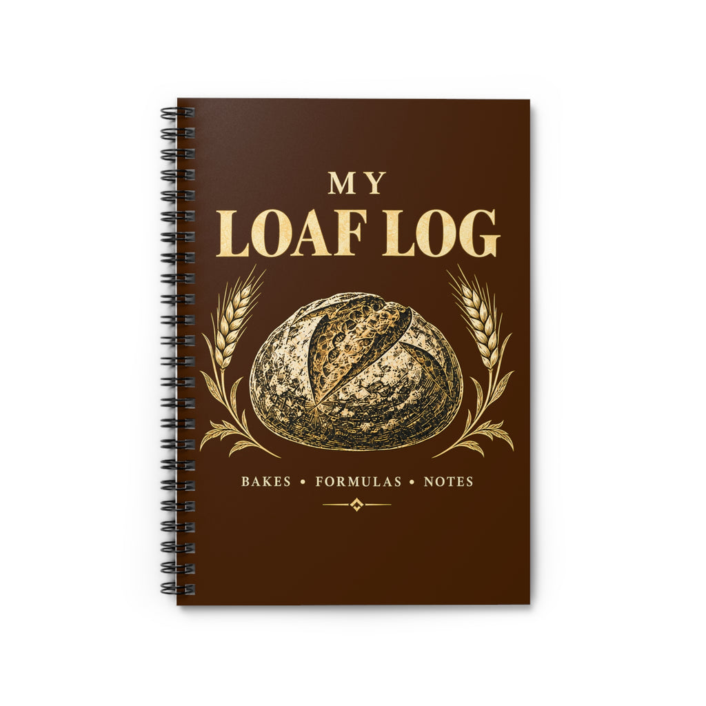 My Loaf Log Bread Recipe Notebook — Spiral Ruled Baking Journal for Formulas & Notes