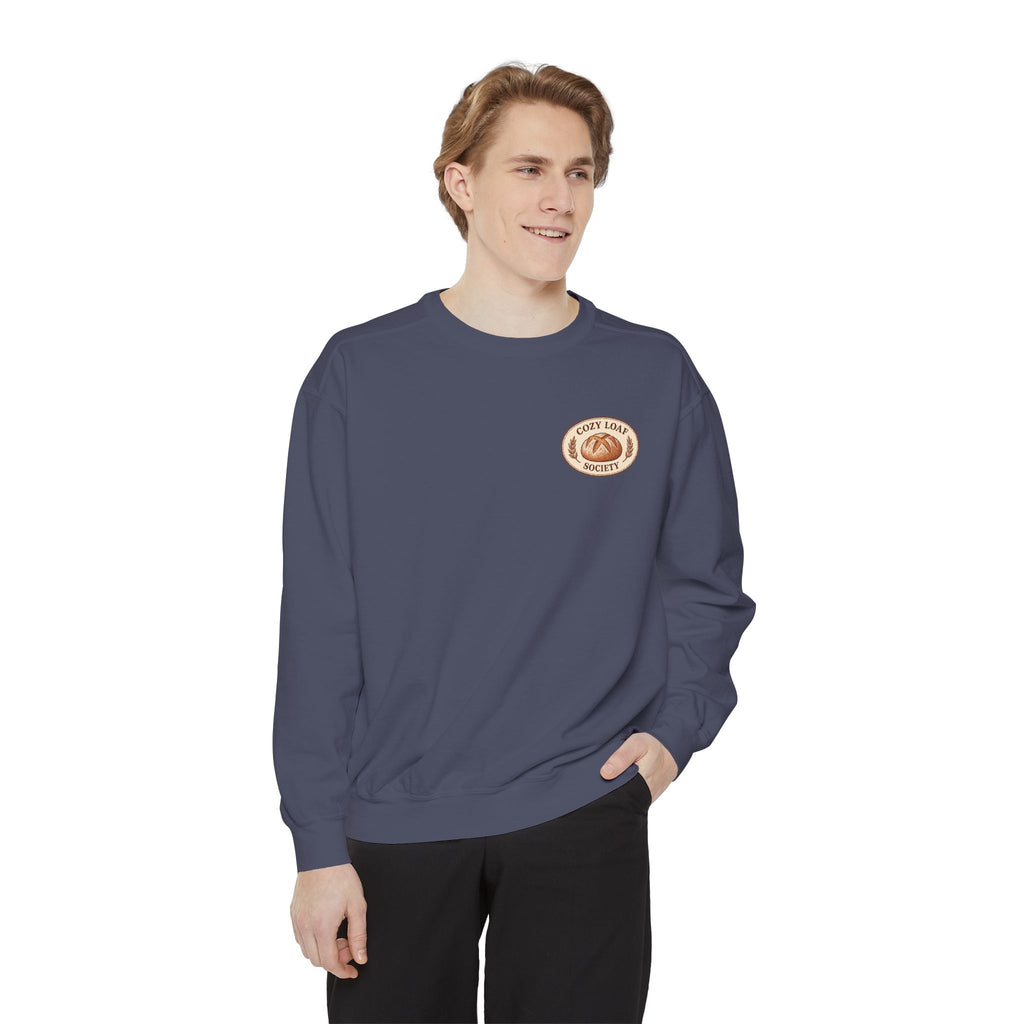 Cozy Pastry Club Sweatshirt — 'Bakery Lover' Croissant Chest Logo
