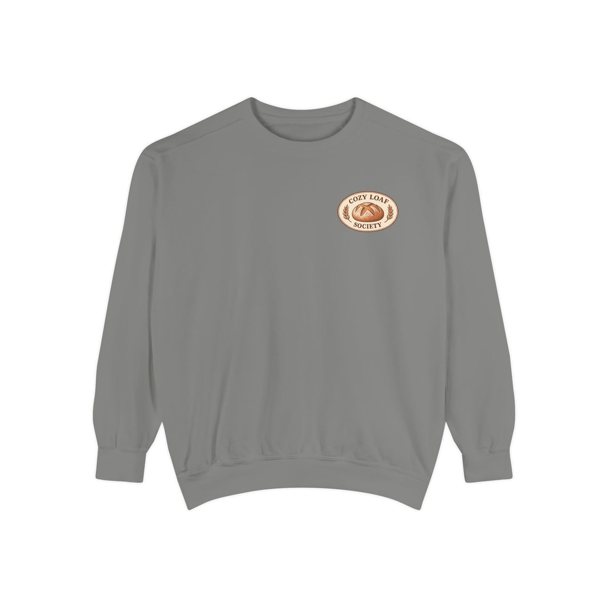 Cozy Pastry Club Sweatshirt — 'Bakery Lover' Croissant Chest Logo