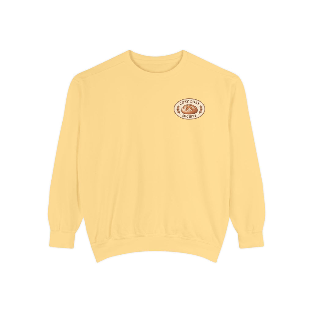 Cozy Pastry Club Sweatshirt — 'Bakery Lover' Croissant Chest Logo
