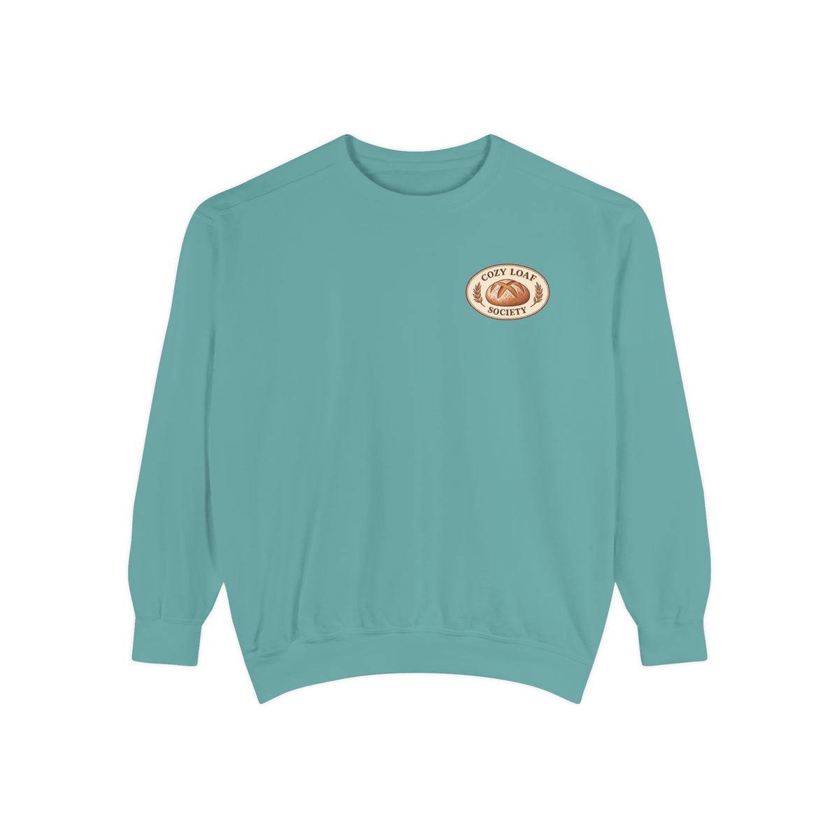 Cozy Pastry Club Sweatshirt — 'Bakery Lover' Croissant Chest Logo