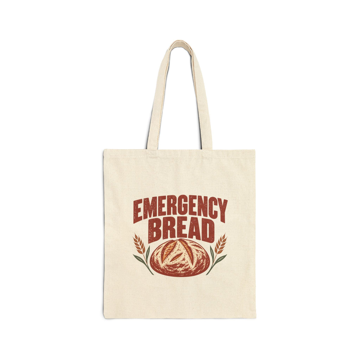 Emergency Bread Canvas Tote — Funny Baker Grocery Bag