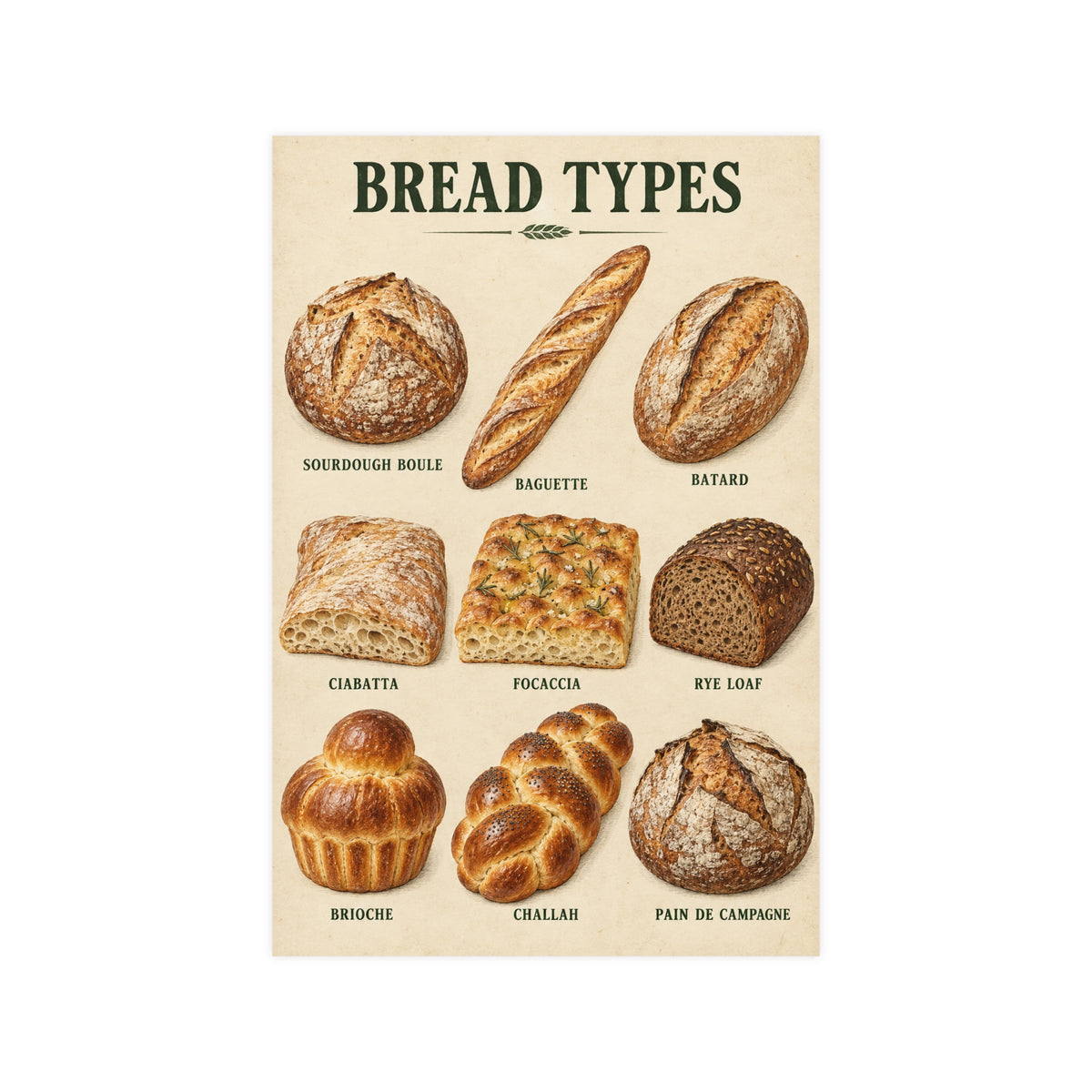 Vintage Bakery Kitchen Wall Art