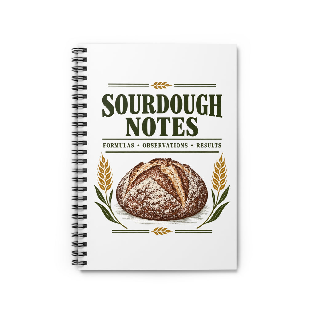 Sourdough Notes Spiral Notebook — Bread Baking Journal (Formulas • Observations • Results)