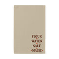 Waffle Weave Kitchen Towel – "Flour + Water + Salt + Magic" Rustic Baking Tea Towel