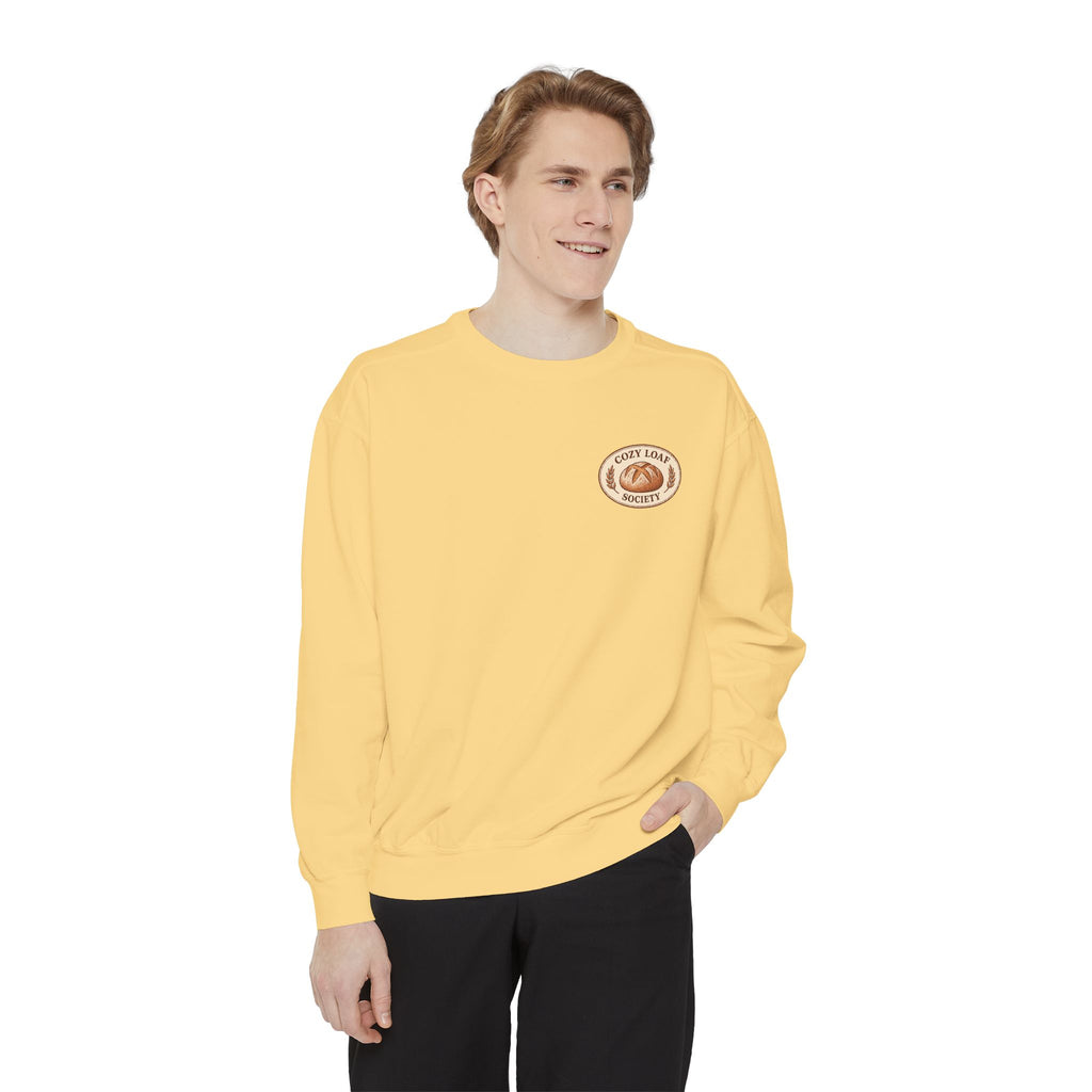 Cozy Pastry Club Sweatshirt — 'Bakery Lover' Croissant Chest Logo