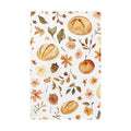 Autumn Harvest Waffle Weave Kitchen Towel — Bread, Apples & Acorns Fall Tea Towel